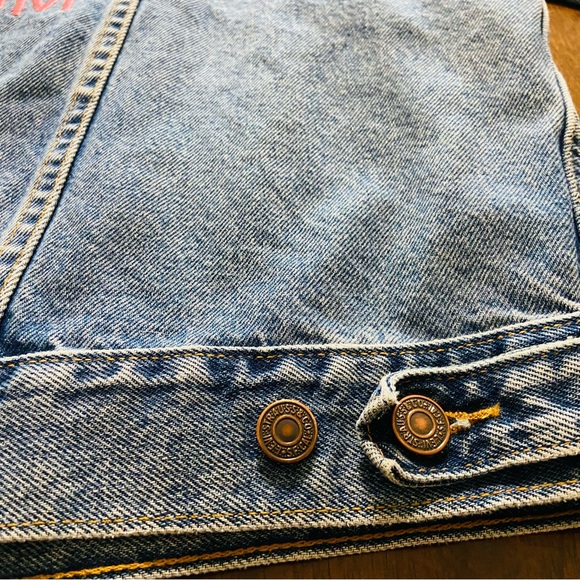 Vintage Y2K Levi Jean Jacket Drag Queen Staff Tour Jacket - Picture 8 of 11